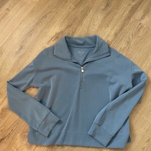 Athleta Blue Zip-Up Top